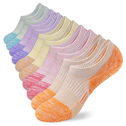 Amutost No Show Socks Womens Athletic Cushion Ankle Footies Low Cut 5-6 Pairs - Image 1