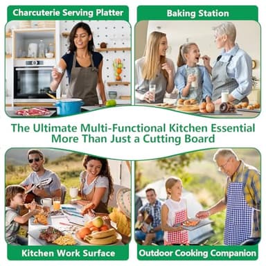 Titanium Cutting Boards for Kitchen [Set of 3], Double Sided Pure Titanium Cutting Board | Easy to Clean | Dishwasher Safe | Food-Grade Raw & Cooked Foods or Outdoor Camping Chopping Board - Image 9