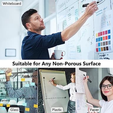 SFAIH Fine Tip Dry Erase Markers - 24 Pack Red Whiteboard Erasable Markers Bulk for Kids Adults, Ideal for Classroom School Office Home Use on White Board, Non-Toxic Easy Clean - Image 3