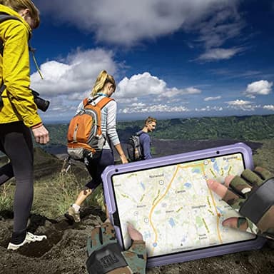 Fintie Case for iPad Mini 7 (A17 Pro, 7th Generation) 2024 / iPad Mini 6 (6th Gen) 8.3 Inch, [Tuatara Magic Ring] 360 Degree Rotating Shockproof Rugged Cover with Screen Protector, Purple - Image 9