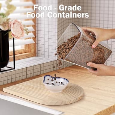 Melovom 12 Pcs Pop Food Storage Containers Airtight Food Storage Containers Set with Lids Kitchen Pantry Organization and Storage, 3.4Qt, 2.8Qt, 2.1Qt, 1.2Qt - Image 8