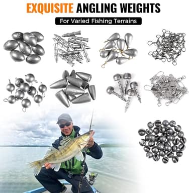 PLUSINNO 264/397pcs Fishing Accessories Kit, Organized Fishing Tackle Box with Tackle Included, Fishing Hooks, Fishing Weights Sinkers, Swivels, Beads, Fishing Gear Set Equipment for Bass Trout - Image 4