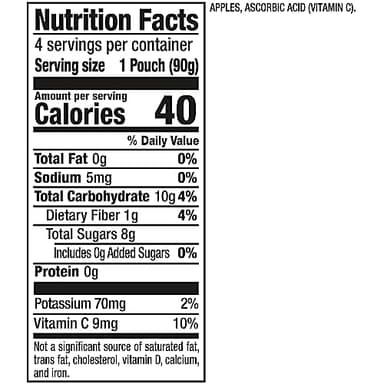 Mott's No Sugar Added Applesauce, 3.2 Oz Clear Pouches, 24 Count (6 Packs Of 4), Good Source Of Vitamin C, No Artificial Flavors - Image 2