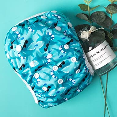 Babygoal Baby & Toddler Boy and Girl Swim Diapers, Reusable Adjustable Washable One Size Fits 6M-3T Gifts and Swimming Lessons 3 Pack 3ZSD07 - Image 8