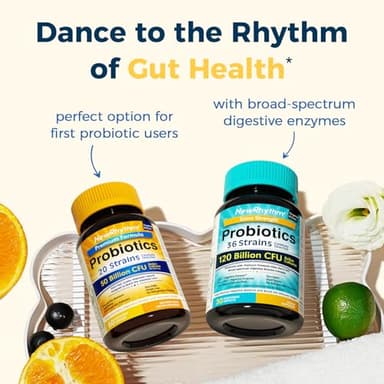 NewRhythm Probiotics 50 Billion CFU 20 Strains, 60 Veggie Capsules, Targeted Release Technology, Stomach Acid Resistant, No Need for Refrigeration, Non-GMO, Gluten Free - Image 7
