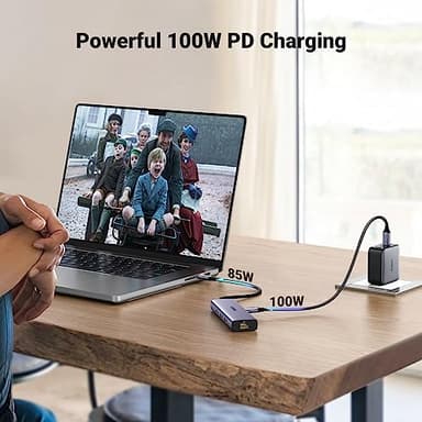 UGREEN Revodok 6 in 1 USB C Hub Gigabit Ethernet Adapter with 4K HDMI, 100W PD Charging, USB A Data Ports Compatible with Mac M1, M2, M3, iPad, iPhone 16 Pro/Pro Max, Steam Deck - Image 3