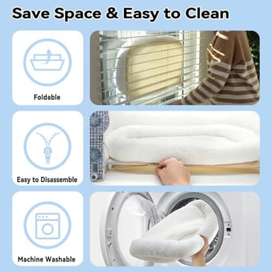 Cat Window Perch, Cat Window Hammock Soft and Comfortable Window Seat Bed with Washable Cover,Simple Install and Easy Clean Upgraded Suction Cups Hold up to 40lbs,Suitable for Window Width Over 24in - Image 5