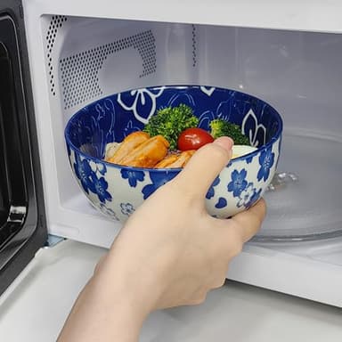 KeQiu Japanese Ceramic Bowls Set of 6, 28 Oz Large Asian Porcalain Ramen Soup Salad Cereal Noodle Bowls with 6 Spoons, Deep Bowls for Kitchen Decor and Housewarming Gift, Dishwasher & Microwave Safe - Image 7