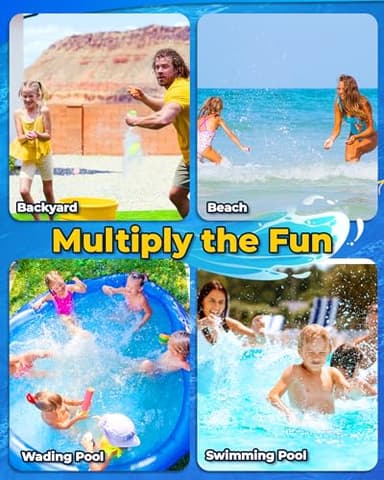 SOPPYCID Magnetic Reusable Water Balloons for Kids, Refillable Water Balls Quick Fill for Pool, Outdoor Games for Beach, Summer Toys for Kids 4-10 (10Pack) - Image 5