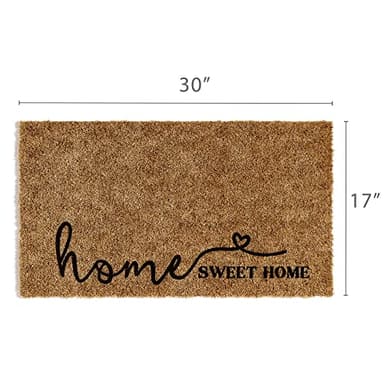 Barnyard Designs Doormat Welcome Mat for Outdoors, Large Front Door Entrance Mat, 30x17, Brown (Home Sweet Home Script) - Image 3