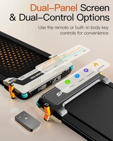 FUNRAY Versatile Walking Pad Treadmill with Incline - Dual-Sided Under Desk Treadmill with Foot Massage,2 in 1 Walking Pad for Home/Office, Portable Compact Treadmills with 330LBS Weight Capacity - Image 6