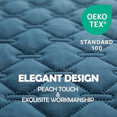 gogobunny 100% Double-Sided Waterproof Dog Bed Cover Pet Blanket Sofa Couch Furniture Protector for Puppy Large Dog Cat, Reversible (68x82 Inch (Pack of 1), Dark Blue/Light Blue) - Image 2