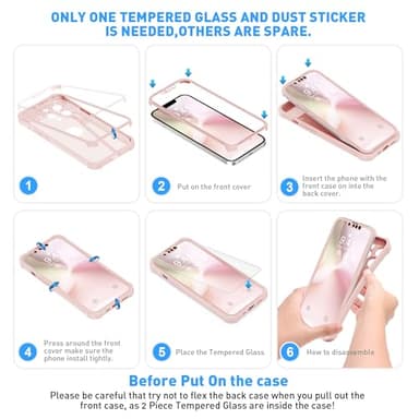 ORETECH for iPhone 13 Pro Max Case, with [2 x Screen Protectors] [15 Ft Military Grade Drop Test] [Camera Protection] 360° Shockproof Slim Thin Phone Case iPhone 13 Pro Max Cover 6.7" Baby Pink - Image 6