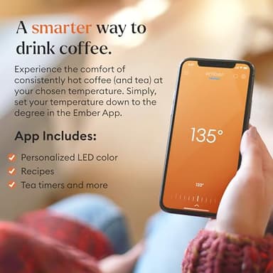 Ember Temperature Control Smart Mug 2, 10 Oz, App-Controlled Heated Coffee Mug with 80 Min Battery Life and Improved Design, White (Renewed) - Image 2