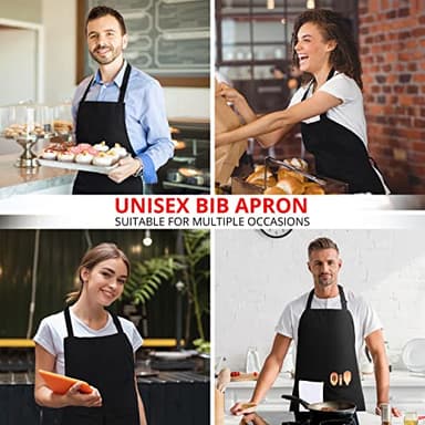 Utopia Kitchen 2 Pack Bib Apron, Adjustable with 2 Pockets, Water and Oil Resistant, Cooking Kitchen Chef Apron for Women Men - Image 5