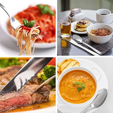 Pleafind 72-Pieces Silverware Set for 12, Flatware Set with Steak Knives, Stainless Steel Cutlery Set, Include Forks Spoons and Knives Set, Dishwasher Safe Utensil Sets for Home Restaurant - Image 7