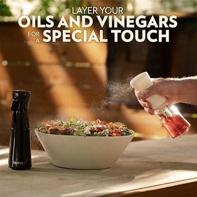 FLAIROSOL OLIVIA Oil Sprayer for Cooking, 200ml Glass Olive Oil Sprayer, Continuous Cooking Spray Bottle with Portion Control, Olive Oil Dispenser for Kitchen, Air Fryer, Salad, BBQ (Golden Leaves - Image 5