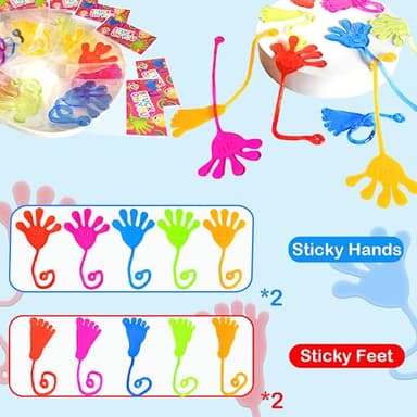 Halloween Large Sticky Hands & Feet Party Favors Supplies for Toddlers (20 PCS), Pinata Goodie Bag Stuffer Fillers for Kids,School Student Non Candy Treats Treasure Box Prizes Toy Gifts for Boys Girls - Image 2