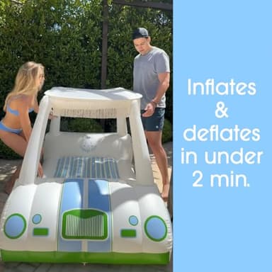 FUNBOY Country Club Golf Cart Pool Float, Two Cup Holders, Removable Fringe Shade, Float for Summer Pool Party and Entertainment - Image 7