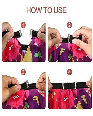 Kids Barber Cape with Neck Duster Brush, Professional Salon Hair Cutting Cape with Adjustable Snap Closure(Cartoon Dinosaur) - Image 7