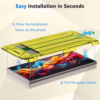 Fotbor for Samsung Galaxy S24 Ultra 28° Privacy Screen Protector with [3s Installation Frame], Case Friendly 9H+ Tempered Glass 2Pack - Image 6