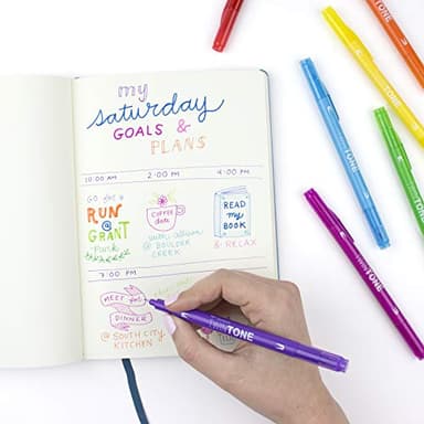 Tombow 61526 TwinTone Marker Set, Rainbow, 12-Pack. Double-Sided Markers Perfect for Planners, Journals, Doodling, and More! - Image 10
