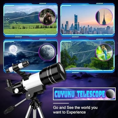 CUYUKU 70mm Aperture 300mm AZ Mount Refractor Telescope (F70301N) - Image 7