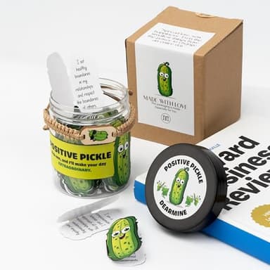 60 Positive Pickle Cards Jar, Affirmation Cards For Women, Teens, Stocking Stuffers, Christmas Gifts For Women Mom, Gifts For Women, Teacher Gifts, White Elephant Gifts, Teen Girl Gifts Trendy Stuff - Image 6