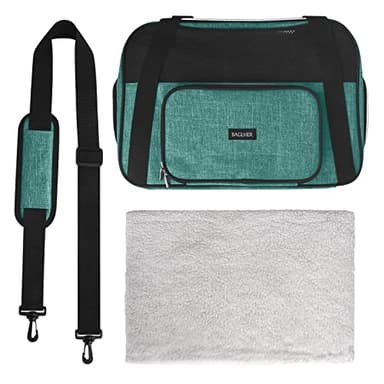 BAGLHER Pet Travel Carrier, Cat Carriers Dog Carrier for Small Medium Cats Dogs Puppies, Airline Approved Small Dog Carrier Soft Sided, Collapsible Puppy Carrier. Green - Image 6