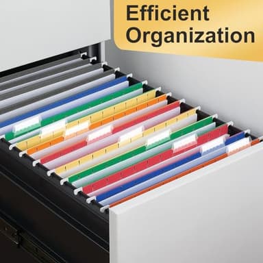 Hanging File Folders, 50 Pack Letter Size Hanging File folders with 1/5-cut Tabs, Stay Organized for Your Home and Office Bulk File, Documents and Paper, 10 Colors - Image 5