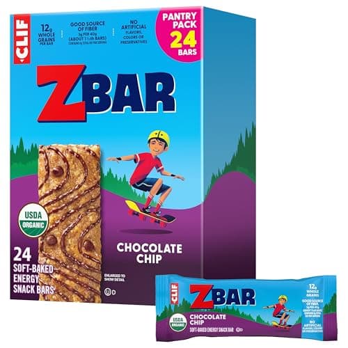 Zbar - Chocolate Chip - Soft-Baked Energy Snack Bars - Non-GMO - 12g Whole Grains - USDA Organic Granola Bars (24 Pack) - Image 1