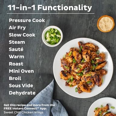 Instant Pot Duo Crisp 11-in-1 Air Fryer and Electric Pressure Cooker Combo with Multicooker Lids that Air Fries, Steams, Slow Cooks, Sautés, Dehydrates, & More, Free App With Over 800 Recipes, 6 Quart - Image 4