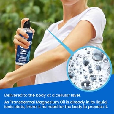 Pure Magnesium Oil Spray 8oz - Topical Magnesium Spray for Sleep Extra Strength - Less Sting - Less Itch - 100% Natural and Organic Oil - Made in USA - Image 7