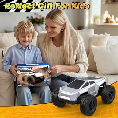 Hepoasky 1:18 Scale Remote Control Car Truck, 2.4GHz All-Terrain RC Car Toy with LED Lights, Boy Toys Monster RC Trucks Birthday Gifts for 4 5 6 7 8 9 10 Year Old Boys Age 4-6 6-8 8-12 - Image 6