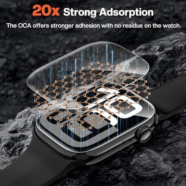 Tensea 6Pack Compatible with Apple Watch Series 11/10 Screen Protector 46mm Accessories, Soft Film with Installation Kit, Face Case Cover for iWatch Series 11/10 - Image 4