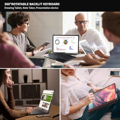 BABG Keyboard Case for iPad 10th Generation&iPad 11th(A16,2025),iPad Air 11/iPad Pro 11 inch Keyboard&iPad Air 5th/Air 4th Keyboard,Non-Trackpad,360°Swivel,7 Use Modes,Backlight-Black - Image 8