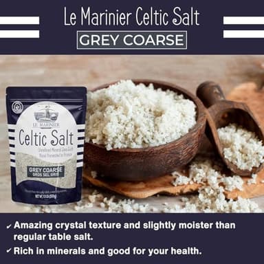 Le Marinier French Sea Salt Grey Coarse, 1.1lb - 18oz. Mineral Rich 100% Natural and Unrefined Celtic Salt Organic. Hand Harvested Mineral Sea Salt, Sel Gris (1.1lb Grey Coarse) - Image 6