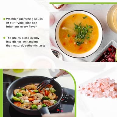 Soeos Himalayan Salt, Coarse Grain, 39Oz (2.4 Pound), Non-GMO Himalayan Pink Salt, Kosher Salt, Sea Salt for Grinder Refill - Image 8