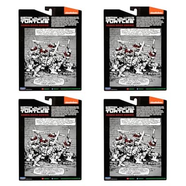 Teenage Mutant Ninja Turtles: Black and White Comic Book Figures with Comic Book by Playmates Toys - Image 6