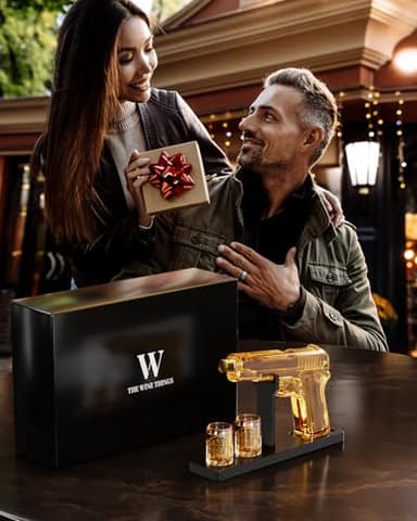 Gifts for Men Dad, Whiskey Decanter Set with 2 Glasses, Unique Gift for fathers day, Husband, Boyfriend, Brother, Anniversary Memorial Day Birthday Gift Ideas, Cool Drinking Accessories for Home Bar - Image 7
