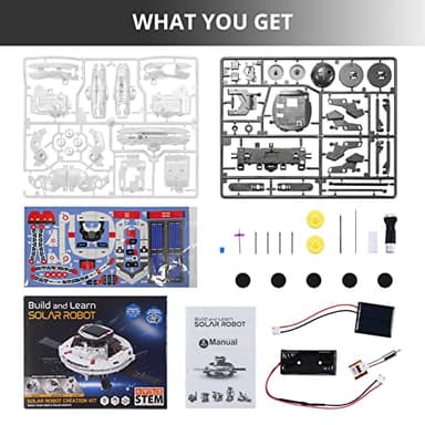 STEM Projects for Kids Age 8-12 Solar Robot Learning Building Science Kit with Solar Panel & Battery Powered 6 in 1 Experiment for Kids, Christmas Birthday Gifts Idea Toy for 9 10 11 Boys Girls - Image 7