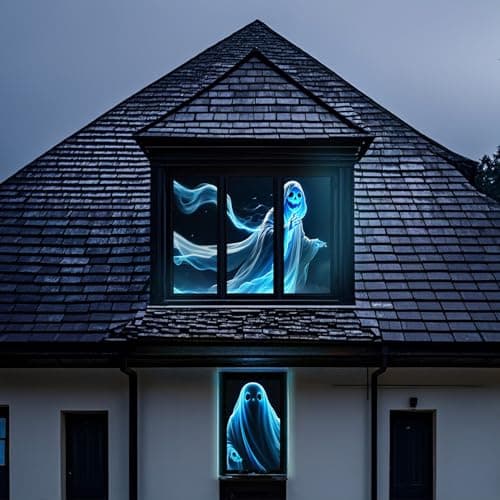 Holographic Rear Projection Screen Video: Outdoor Projection Screens 60" x 106" projectors Halloween Videos for Hang Mounting Backyard Movie Night - Image 1