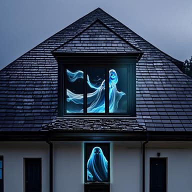 Holographic Rear Projection Screen Video: Outdoor Projection Screens 60" x 106" projectors Halloween Videos for Hang Mounting Backyard Movie Night - Image 1