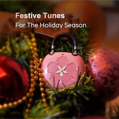 DOSS Candy Mini Bluetooth Speaker with Mighty Sound, Retro Stylish Design, Adorable for Home, Room, Desk Decoration Minors, Women-Light Pink - Image 4