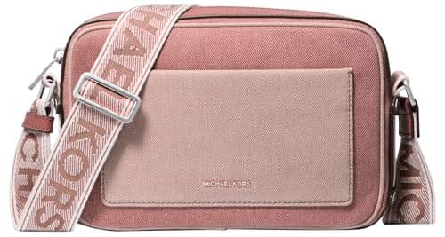 Michael Kors Maeve Large Pocket Crossbody Bag, Silver-Tone Hardware/Rose Multi - Image 1
