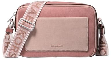 Michael Kors Maeve Large Pocket Crossbody Bag, Silver-Tone Hardware/Rose Multi - Image 1
