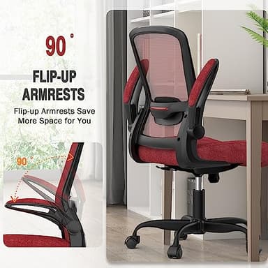Mimoglad Office Chair, Ergonomic Desk Chair with Adjustable Lumbar Support, High Back Mesh Computer Chair with Flip-up Armrests-BIFMA Passed Task Chairs, Executive Chair for Home Office - Image 7