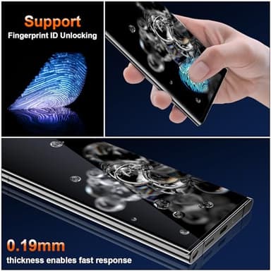 JEHOO [3 Pack] for Samsung Galaxy S20 Ultra Screen Protector [Not Glass], Flexible TPU Film, Fingerprint Unlock, Full Coverage, Scratch Resistant, Easy Installation, Case Friendly, Bubble Free - Image 3