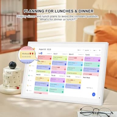 21.5 Inch Digital Calendar, Smart Digital Planner & Chore Chart, IPS FHD 1920x1080 Wall Touch Screen Display for Family Schedules - Share Photos/Videos via App - Image 5