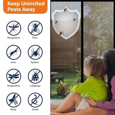 Magnetic Screen Door，Fiberglass Screen Door Mesh，Keep Bugs Out, Heavy-Duty Mesh Curtain,Pet and Kid Friendly, Works with Front Doors, Sliding Doors（36x80 Inch Fiberglass - Image 4